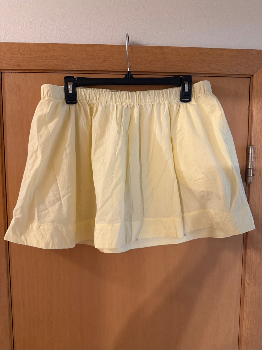 Free-est Free People Women’s Milani Cotton Elastic Waist Mini Skirt Yellow XL - Picture 2 of 8